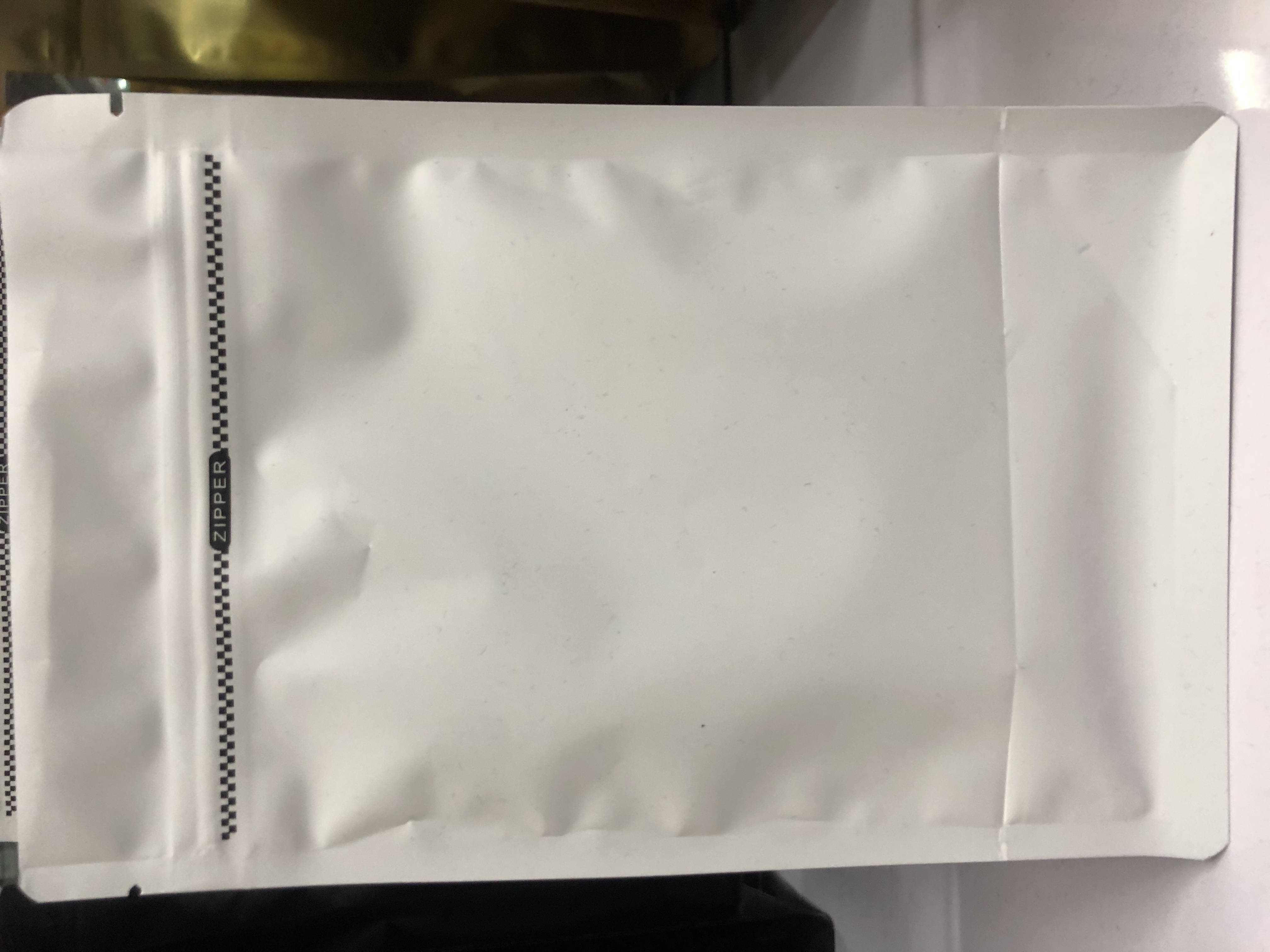 Coffee bag Color aluminum foil bag octagonal sealing square zipper air valve bag Food bag 2lb large white Specification drawing