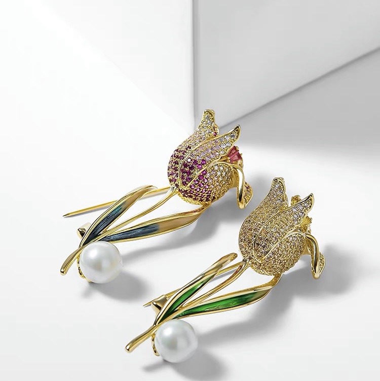 A carnation brooch