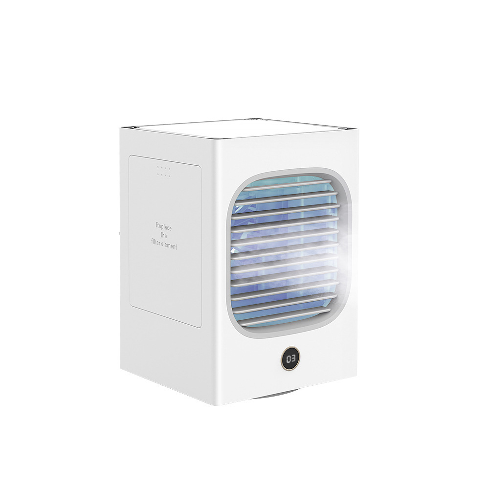 Mini air conditioner for cooling, oscillating fan for cooling, portable water-cooled, home and office desktop spray humidifier Item Picture