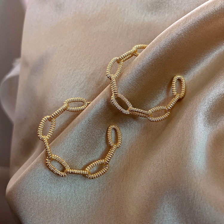 Chic earrings, metal European and American style.