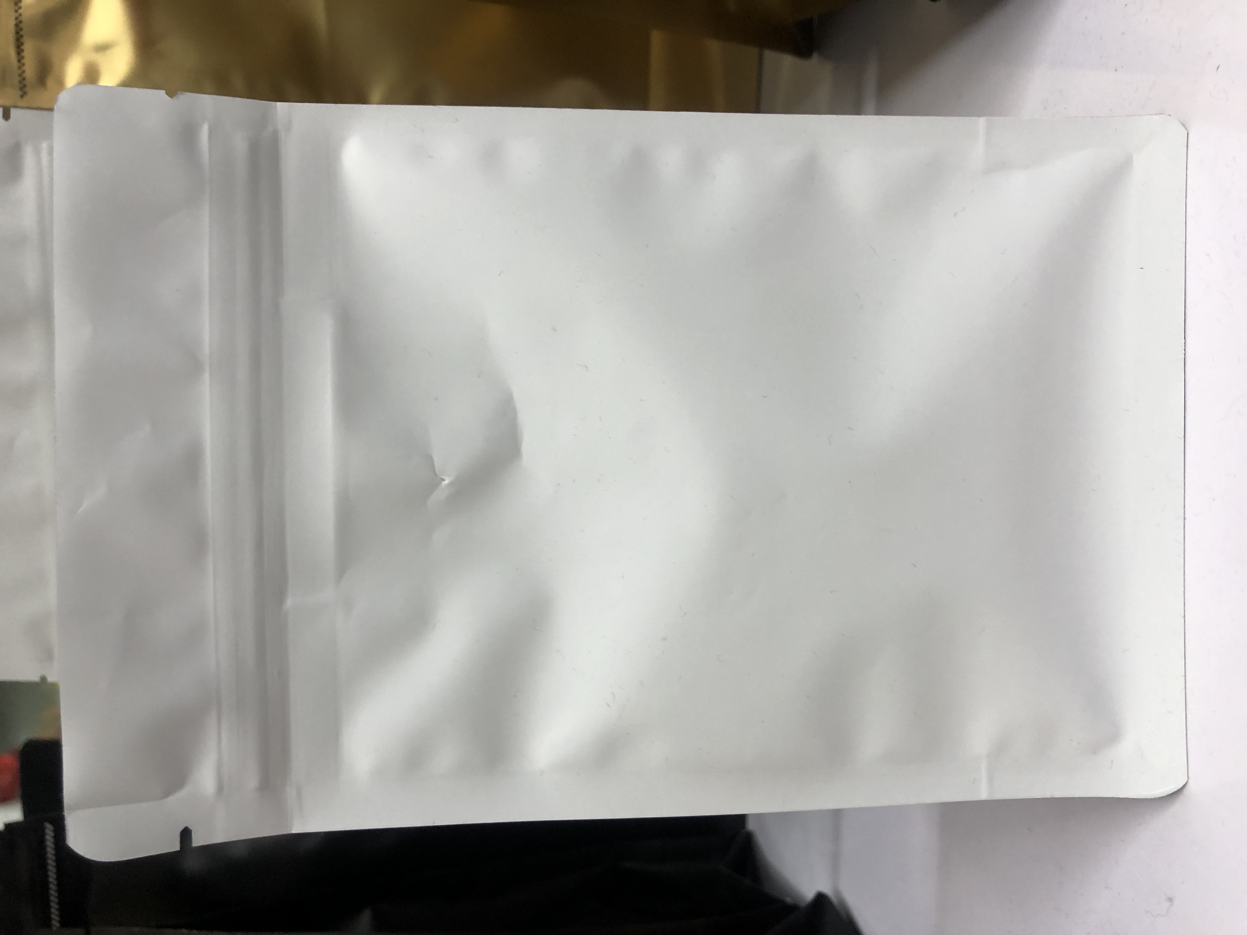 Coffee bag Color aluminum foil bag octagonal sealing square zipper air valve bag Food bag 2lb large white Item Picture