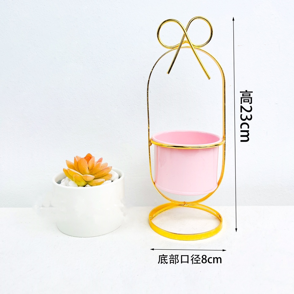 Arco rack de hierro flowerpot poner