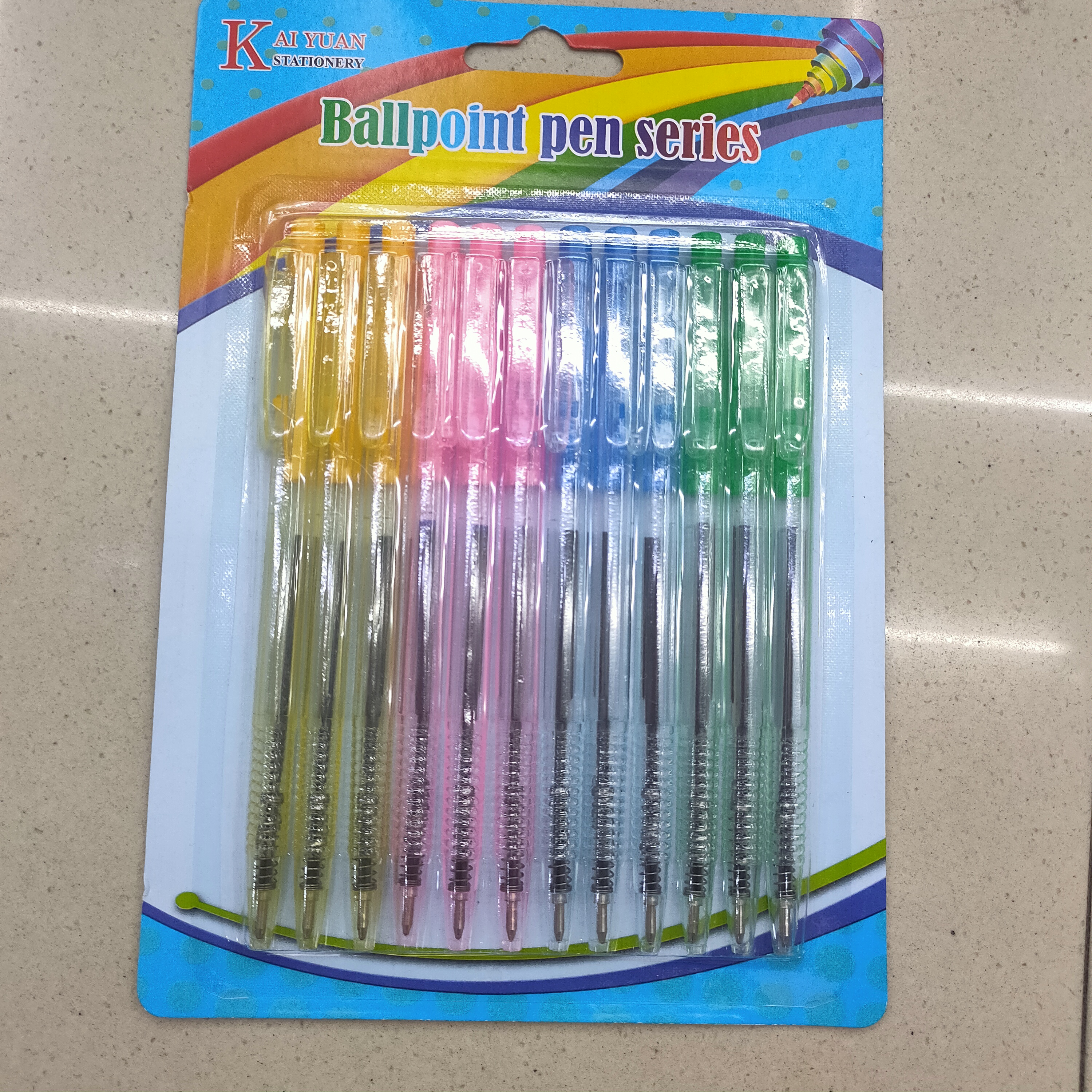 Tarjeta de succión para 12 bolígrafos