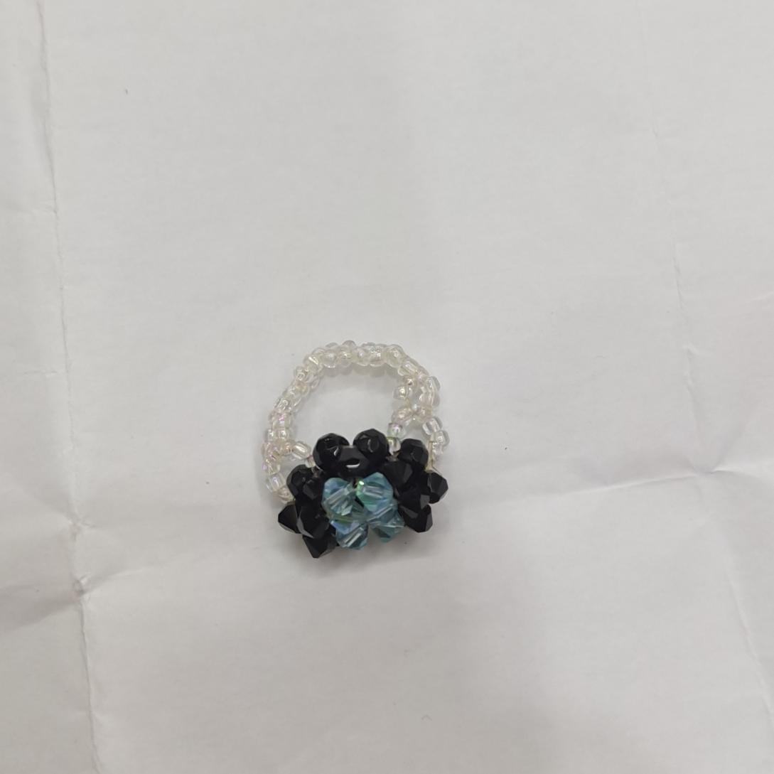 Bead Ring for women 8/0 m bead niche original design pure handmade lovely fresh floral ring 101 thumbnail
