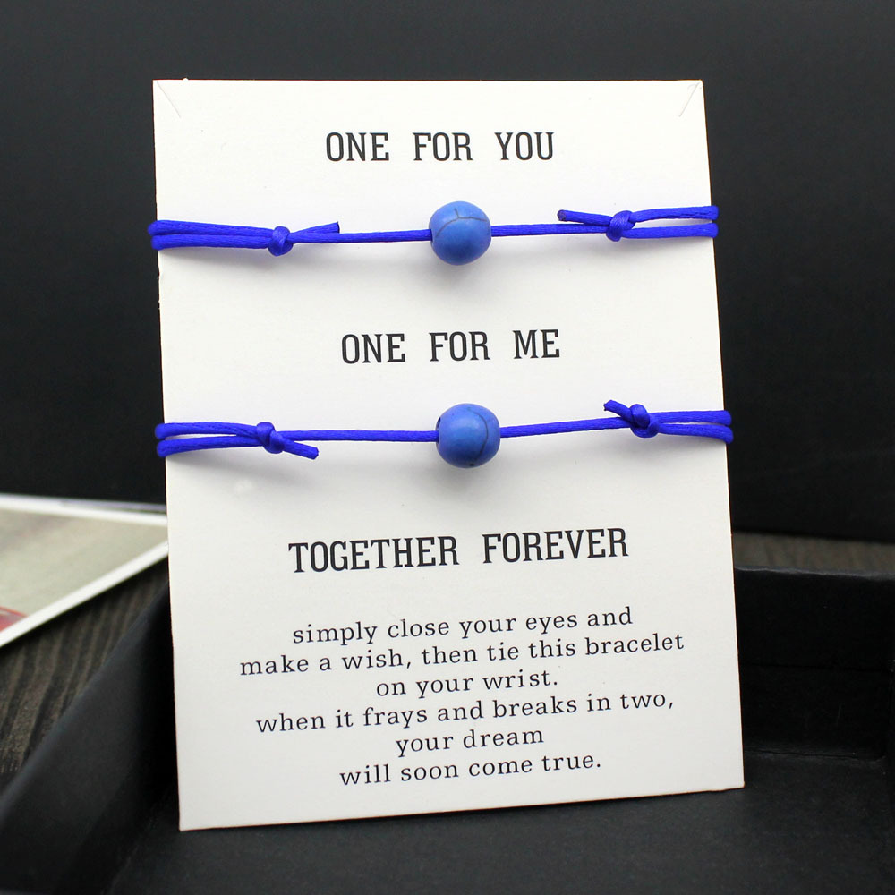 FLY255 One for you me Card Bracelet Simple 8-figure woven adjustable couple bracelet accessories