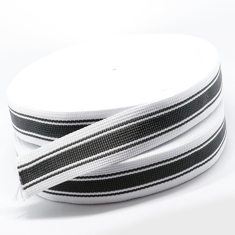 Eco-friendly and durable treadmill massager Safety belt 5cmPP polypropylene thick grain ribbon black and white intercolor belt: 4#