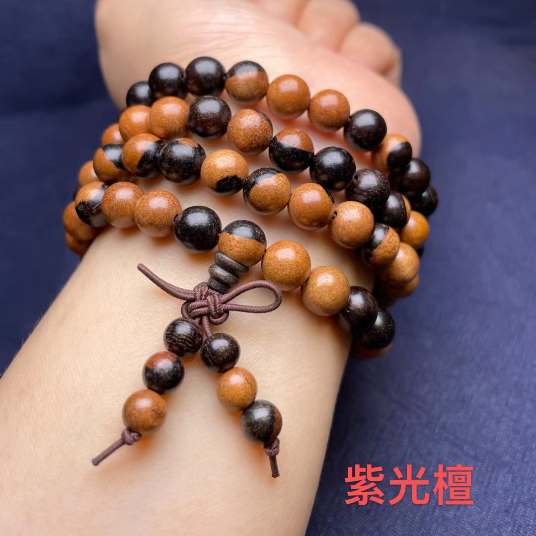 8m sandalwood 108 cuentas de buda sandalwood luz violeta