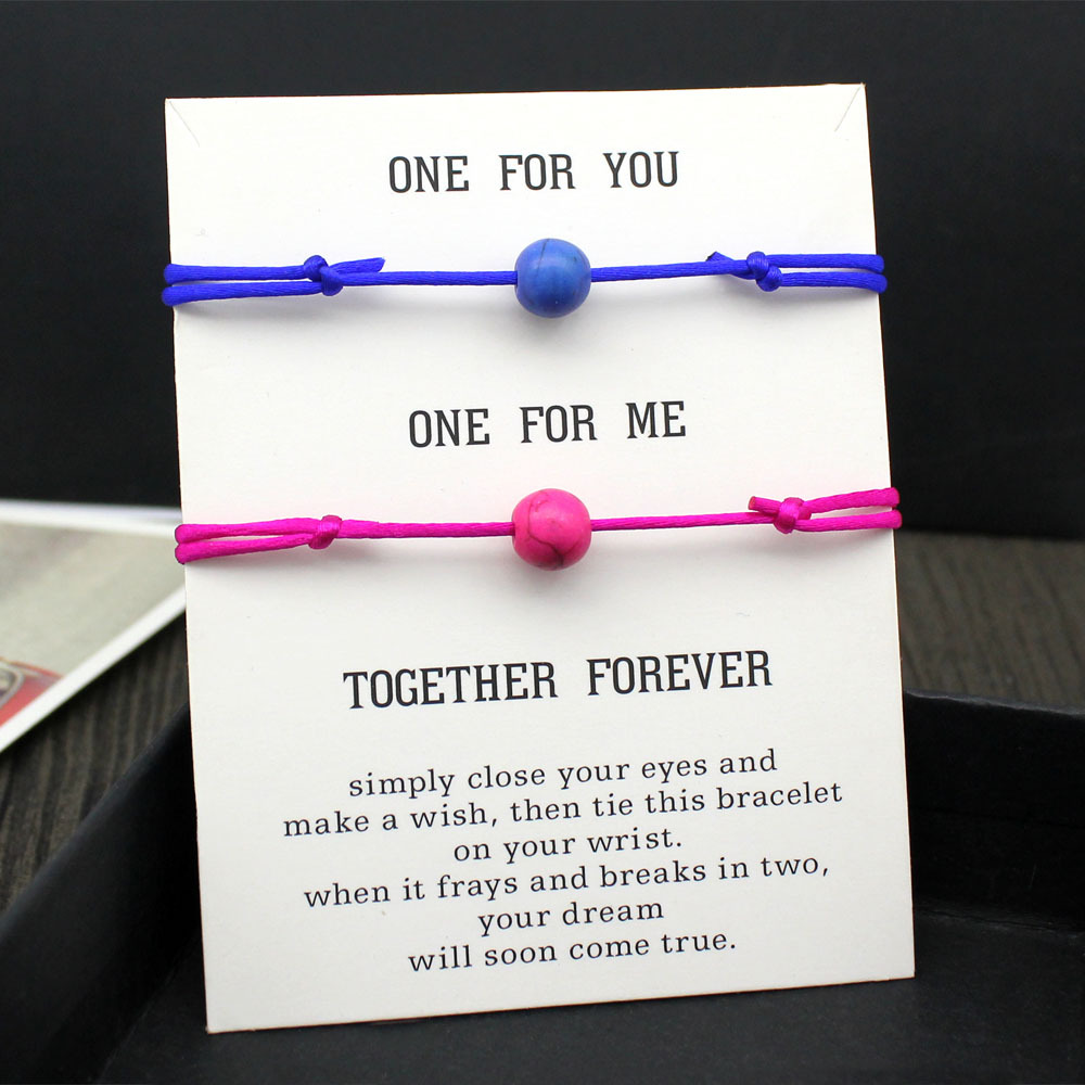 FLY253 One for you me Card Bracelet Simple 8-figure woven adjustable couple bracelet accessories