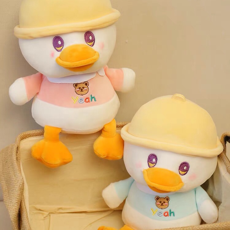 Cute duckling subnet red Tiktok small yellow duck plush toy Big yellow duck doll throw pillow doll girl doll 0801 thumbnail