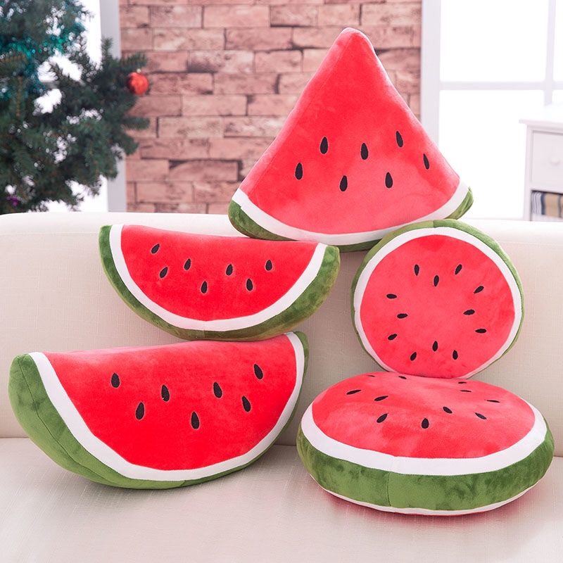 Watermelon stuffed toy throw pillow girl cute bed doll birthday gift girl girlfriends creative pillow meaningful