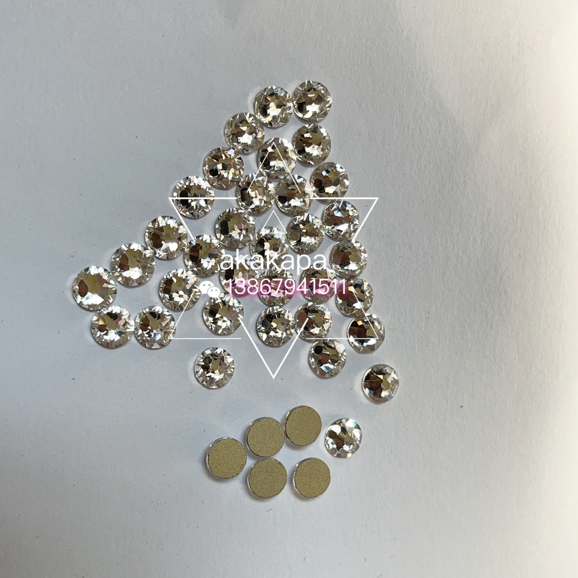 Multi-Section Drill Flat Bottom Drill Silver Bottom Drill Wedding Dress Drill Xiuhe Clothes Sticky Hot Drill details Picture
