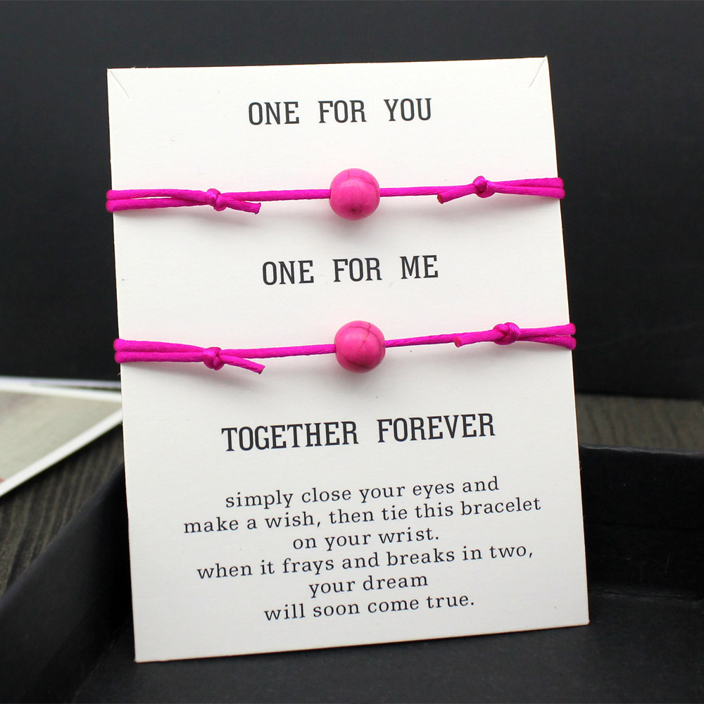 FLY254 One for you me Card Bracelet Simple 8-figure woven adjustable couple bracelet accessories