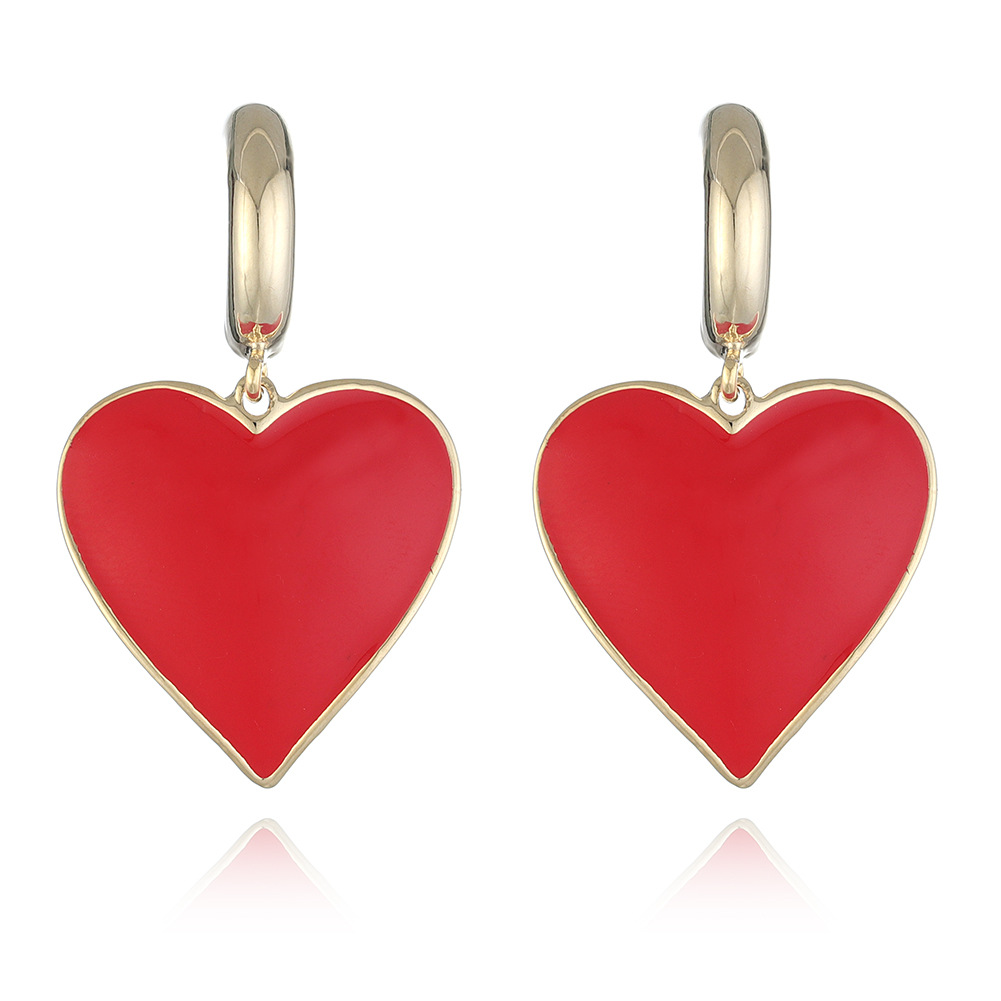 Hearts fun poker Love exaggerated earrings Ladies jewelry wholesale 4