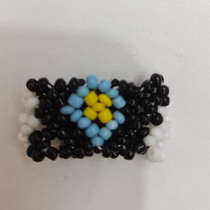 Indian Pop Pop Bohemian Ethnic style Handmade 6/0 m bead elastic ring 76