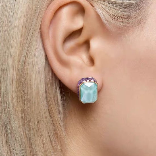 Protein rectangular octagonal ear studs