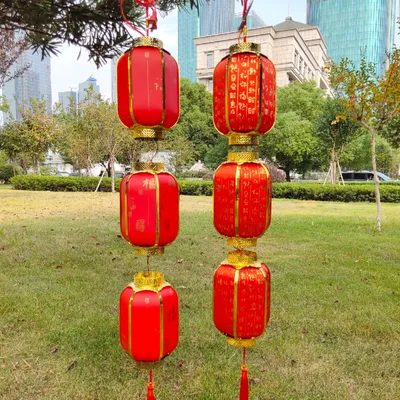 Lantern Festival Children Portable Battery Light Music Small Lantern Kindergarten Hand-Dance Retro Palace Lamp Hanging Decoration String Lights