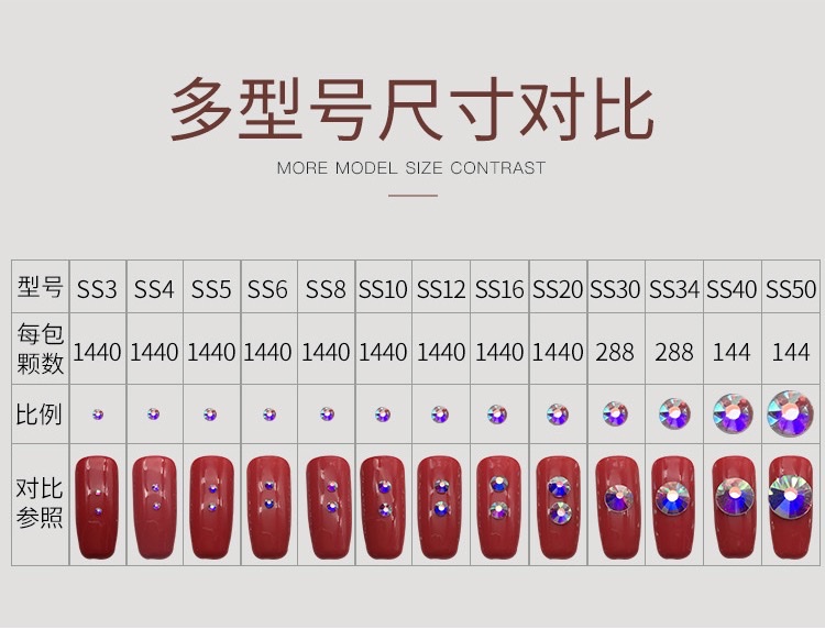 免洗胶加固胶 多切面钻平底钻 婚纱钻秀禾服粘烫钻详情图3