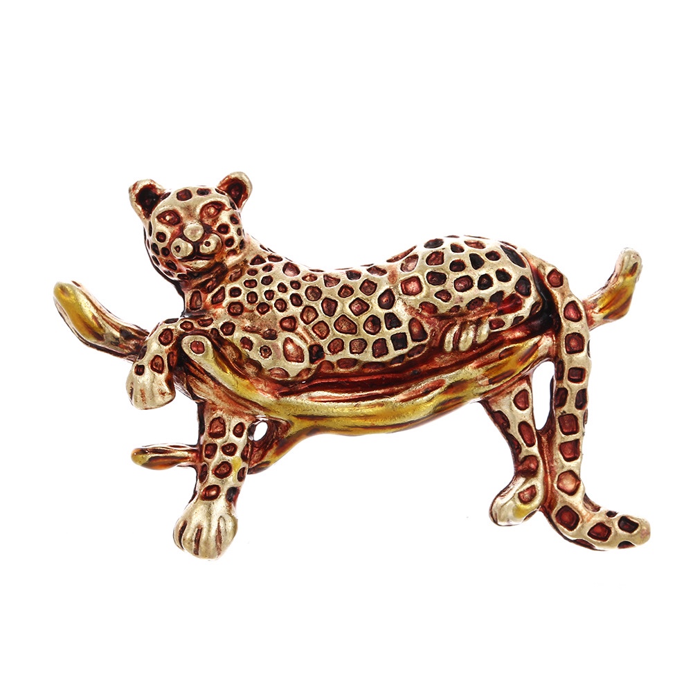 Vintage style to do old money leopard brooch animal pin male and female souvenir gift