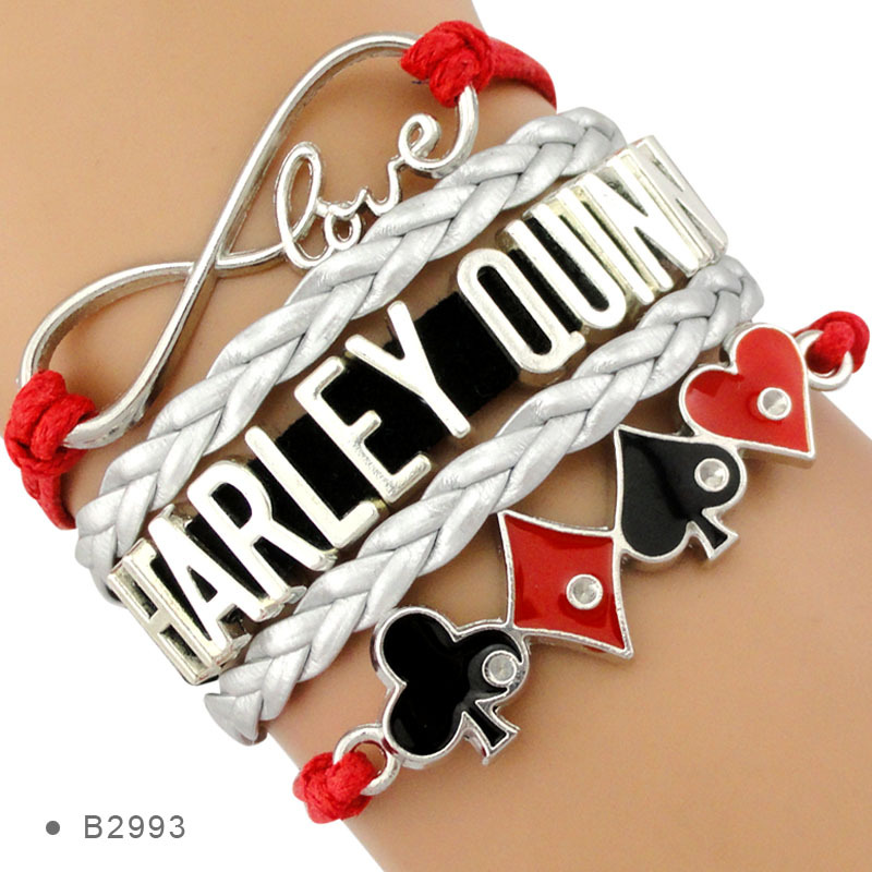 The FLY160 can be customized HARLEY QUINN bracelet Friendship Bracelet Foreign Trade Alphabet bracelet hand-woven bracelet