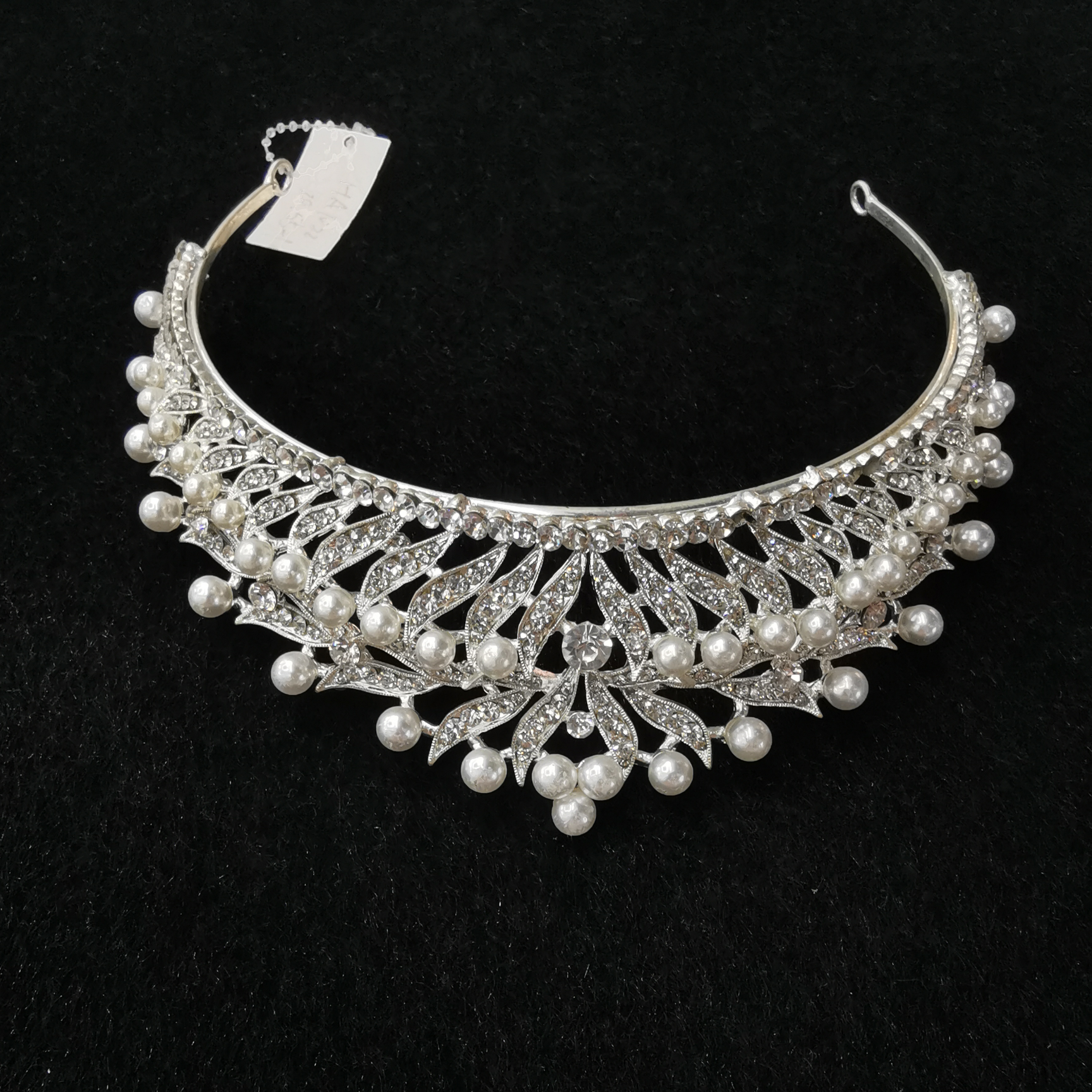 Atmospheric dress accessories Japanese and Korean wedding tiara Pearl tiara hair accessories atmospheric adult alloy wedding dress matching