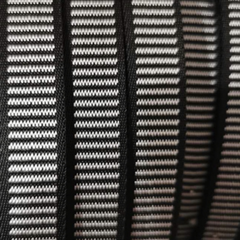 1.6 Black and white striped webbing Polyester plus polypropylene skin helmet webbing Helmet webbing: 24#