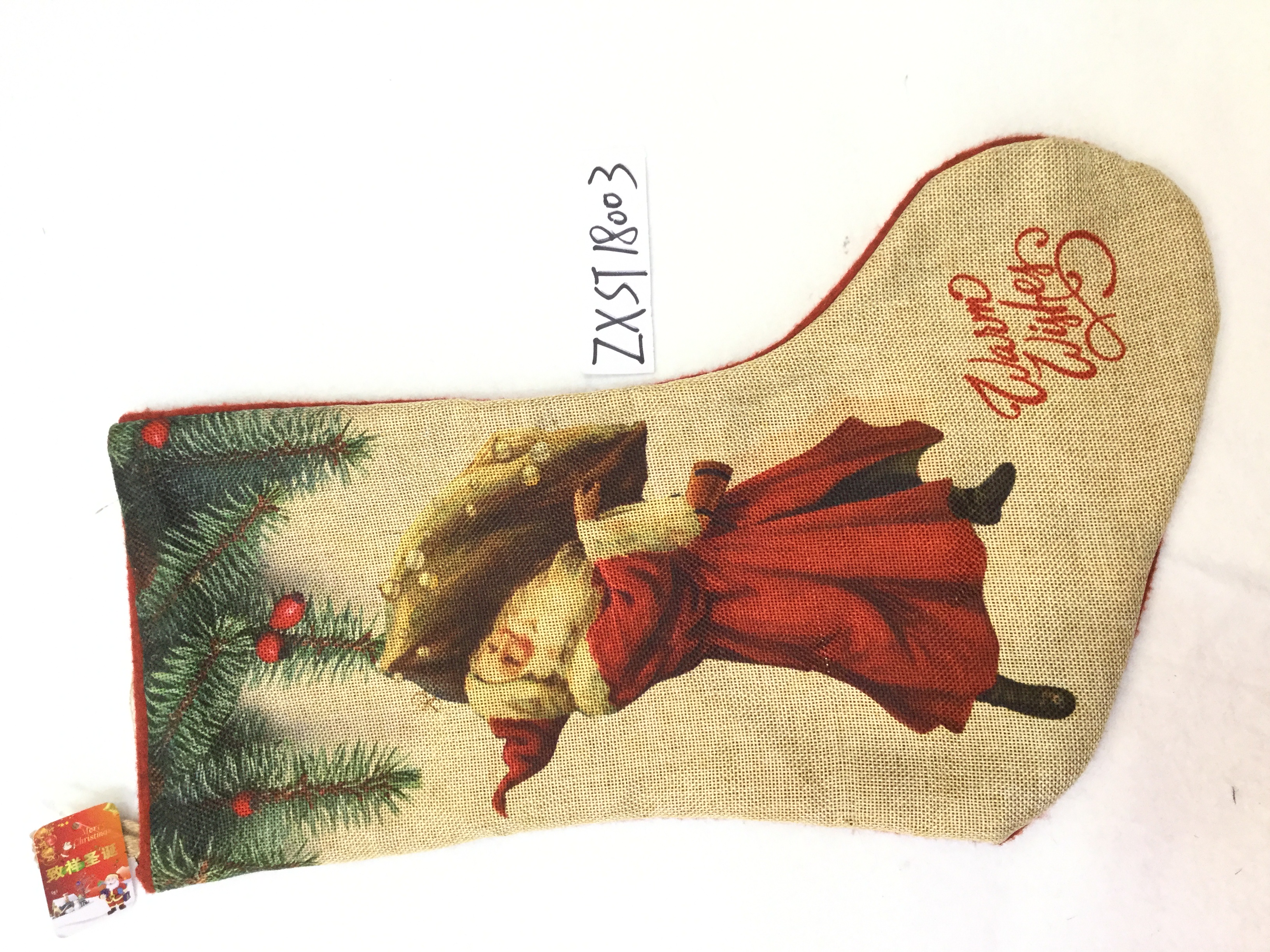 L C impresión elementos de navidad navidad calcetines fábrica venta directa pic 3