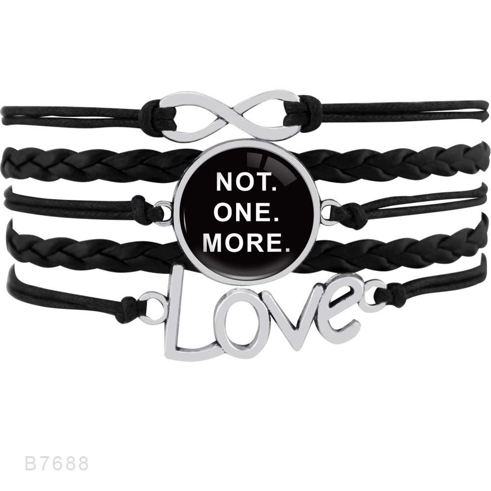 FLY168 BLACK LIVES MATTER I can't breathe. Time Gem bracelet is customizable