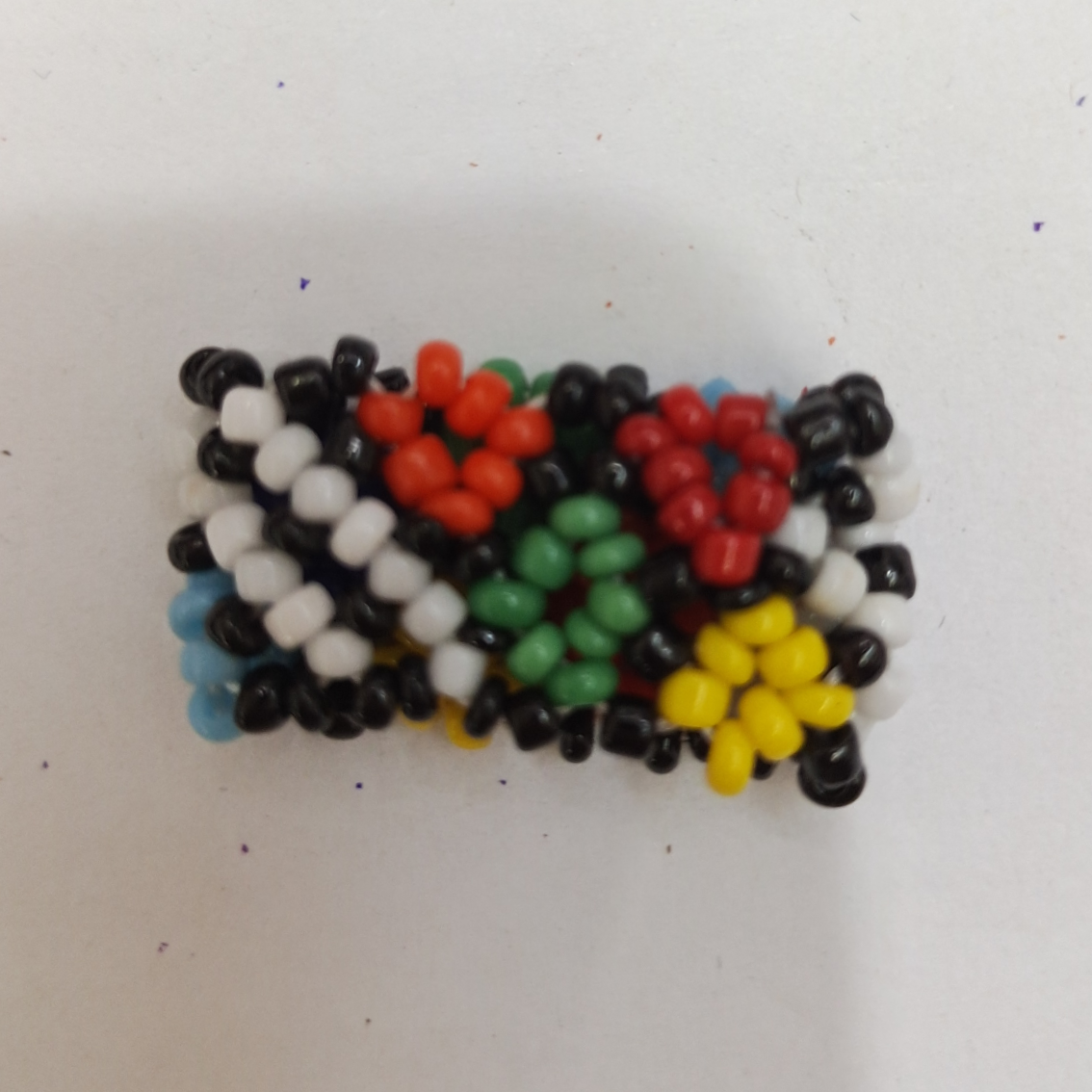 Indian Pop Pop Bohemian Ethnic style Handmade 6/0 m bead elastic Ring 69