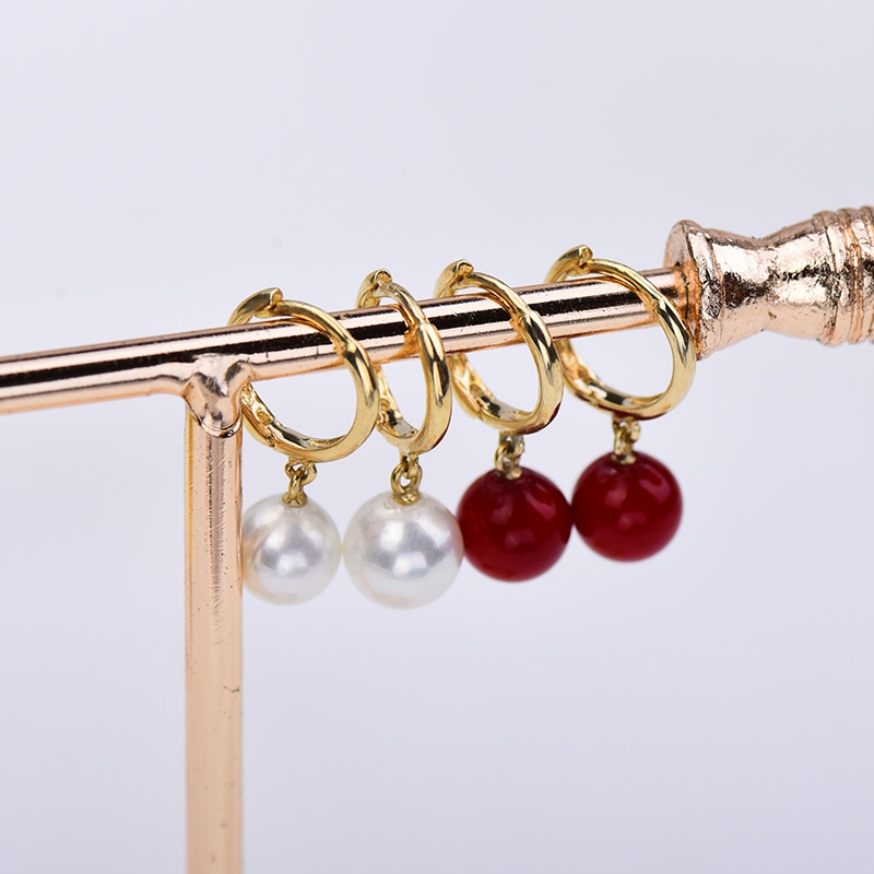 耳饰流行饰品时尚气质珍珠耳圈耳环