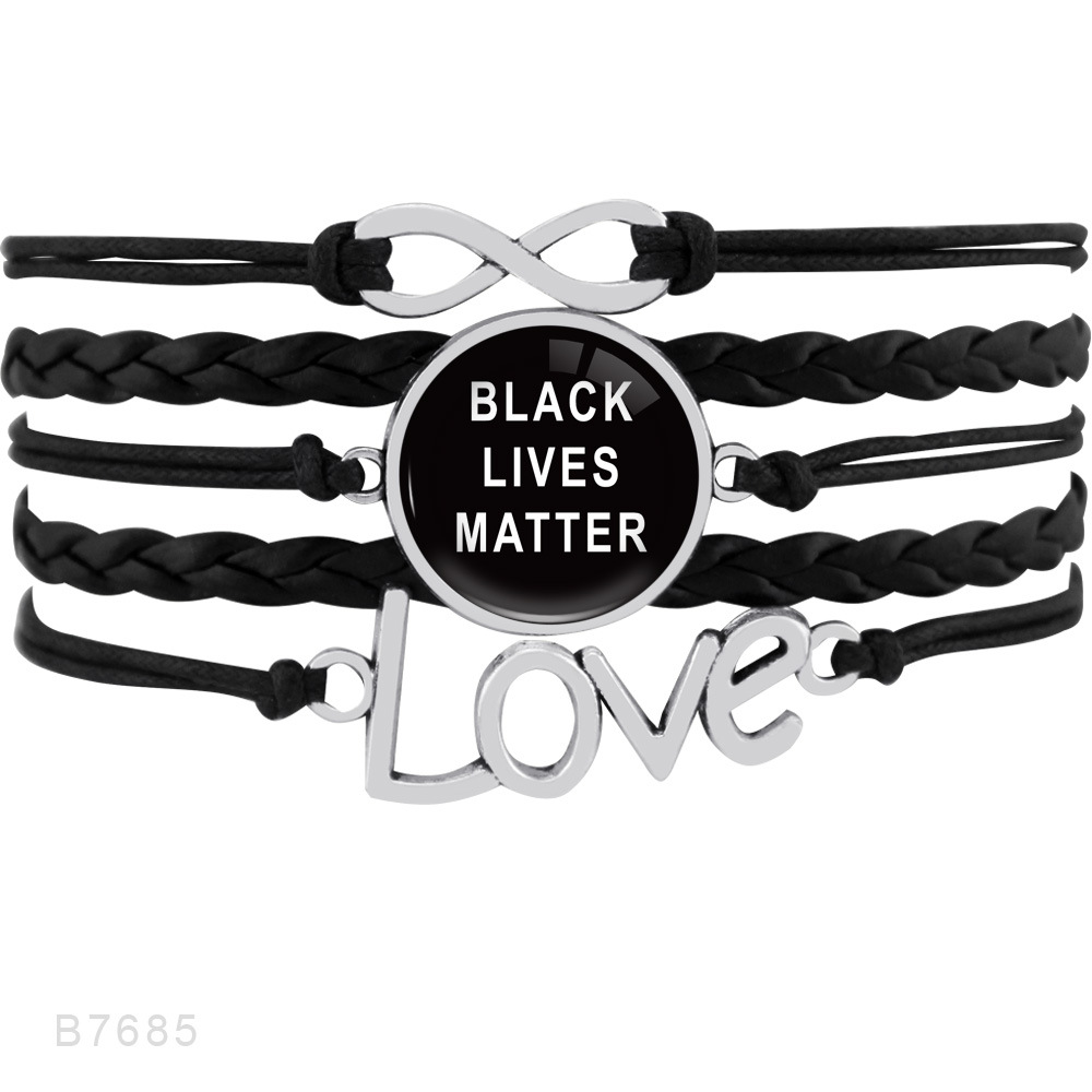FLY171 BLACK LIVES MATTER I can't breathe. Time Gem bracelet is customizable thumbnail