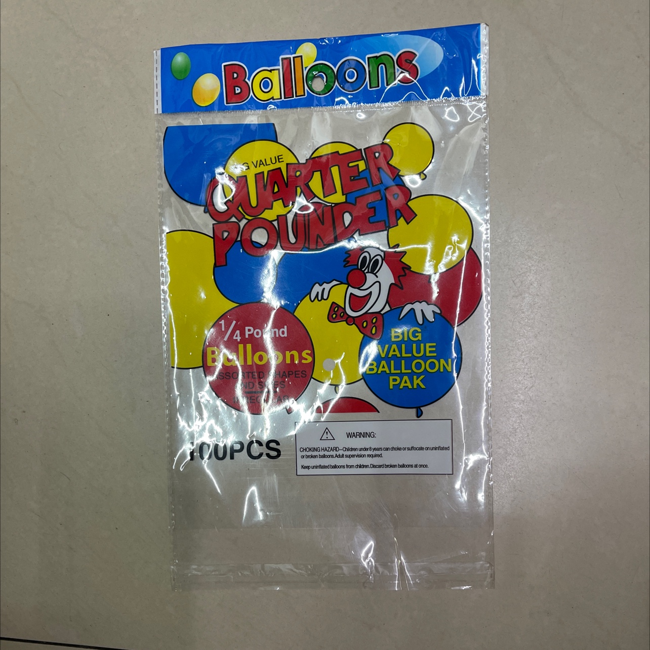 Balloon bag, plastic self-sealing bag, thickened packaging bag 21×34/100