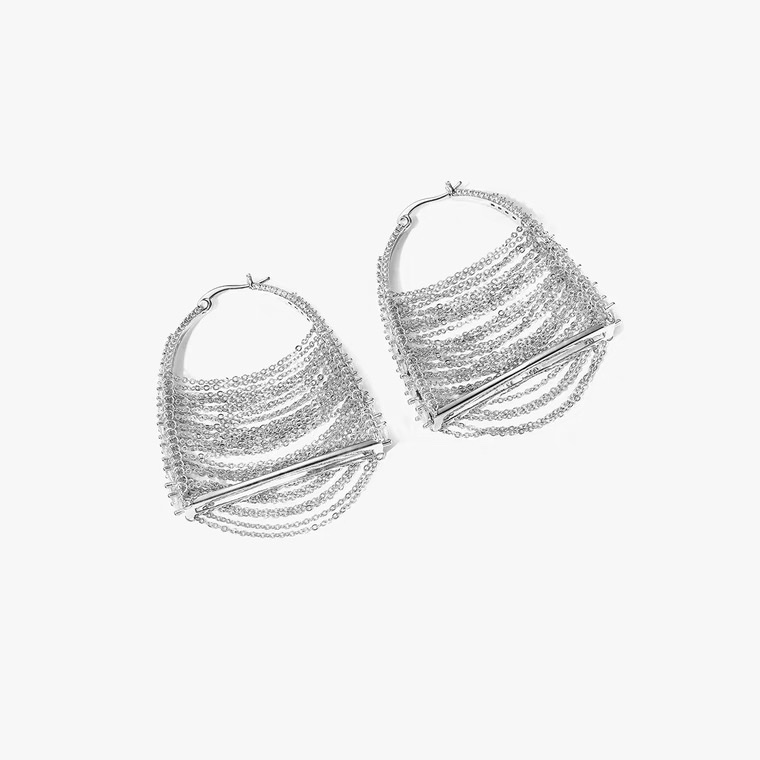 Earhook blue earrings details Picture
