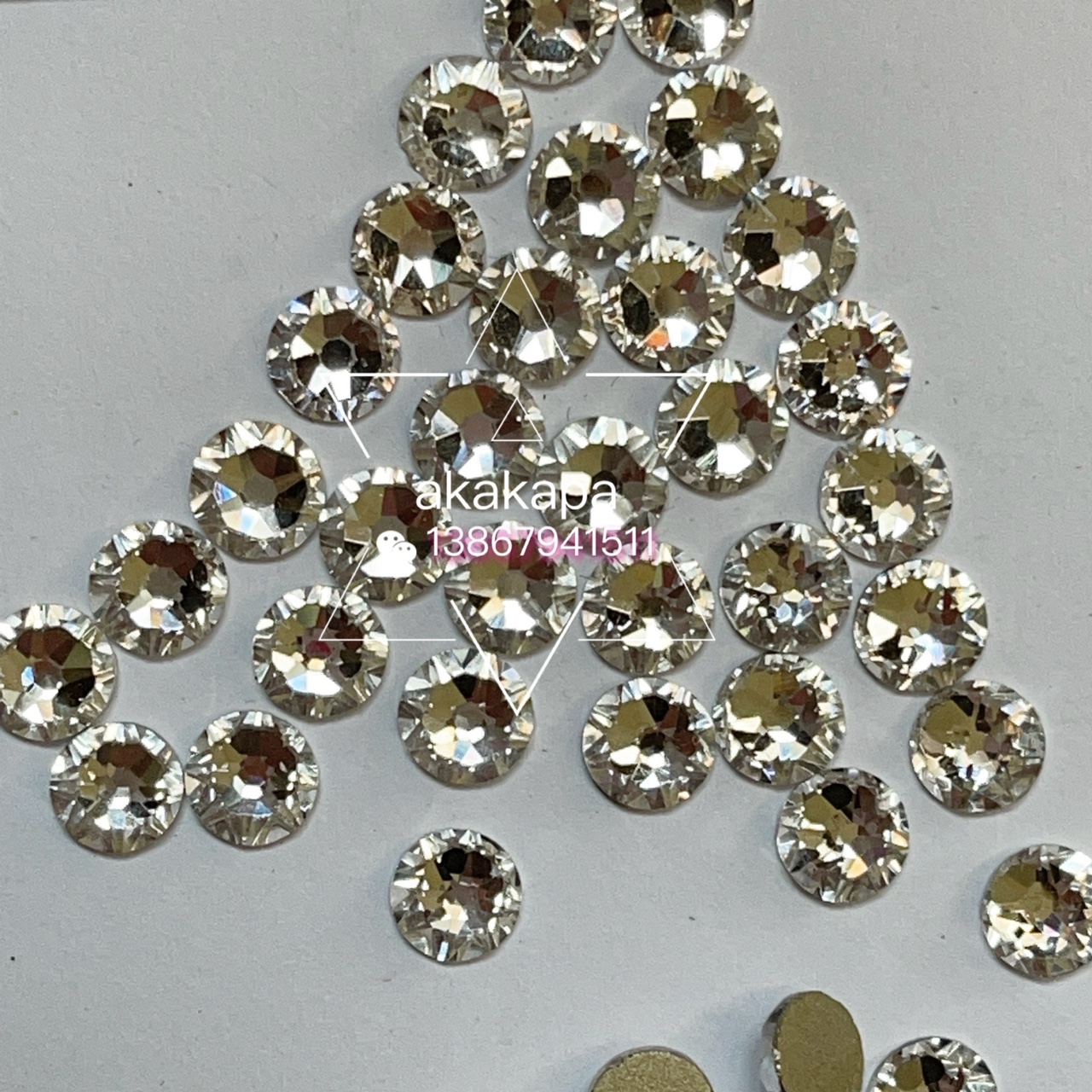 16切面仿捷克钻 平底钻 婚纱钻秀禾服粘烫钻