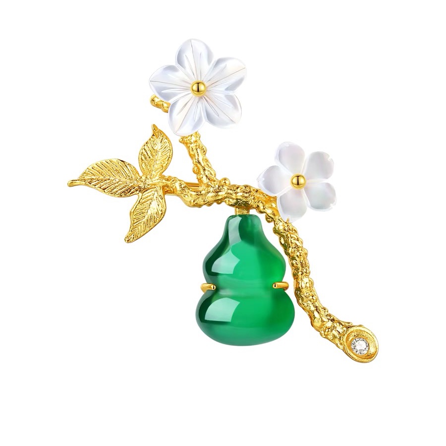 Gourd brooch