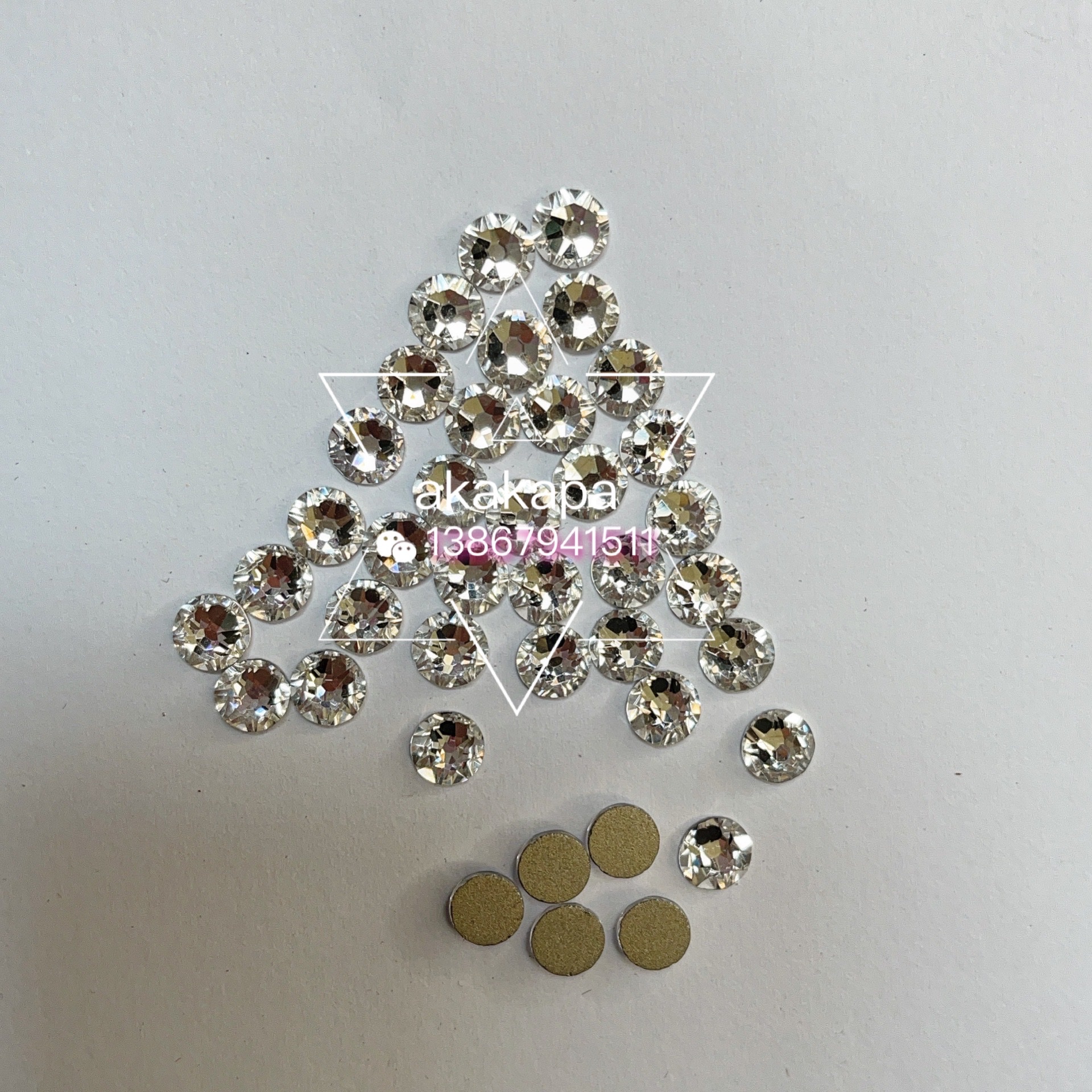 Multi-Section Drill Flat Bottom Drill Silver Bottom Drill Wedding Dress Drill Xiuhe Clothes Sticky Hot Drill Specification drawing