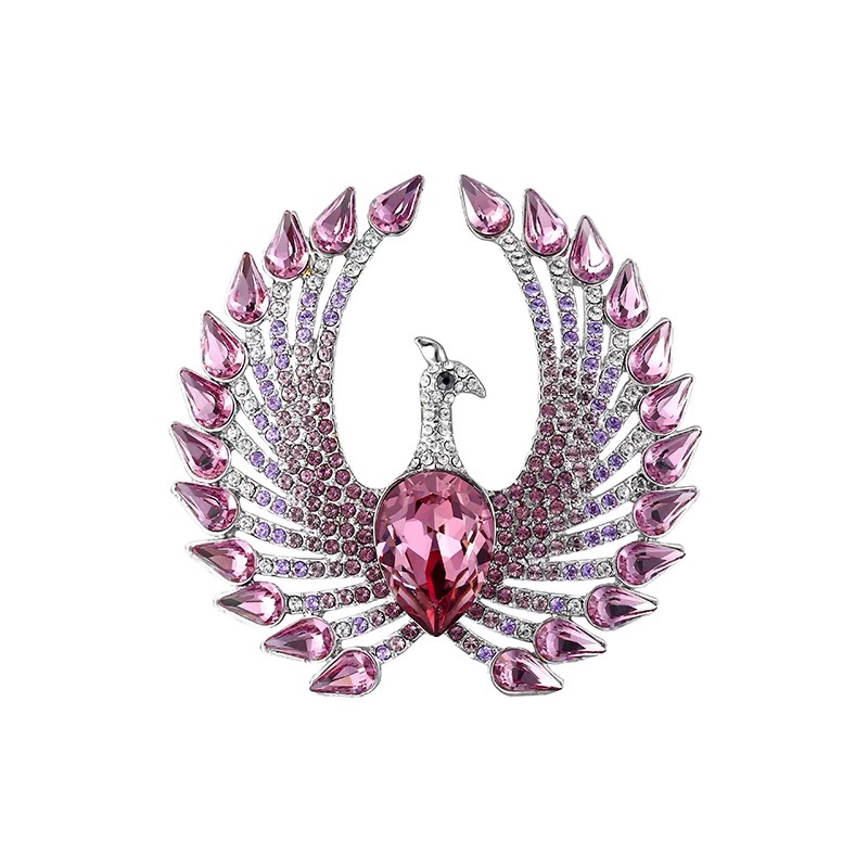 Pink Phoenix brooch