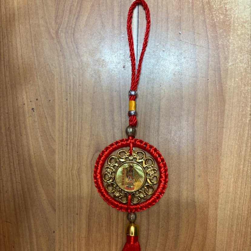 R Pendant ring golden five blessings of Guanyin blessing