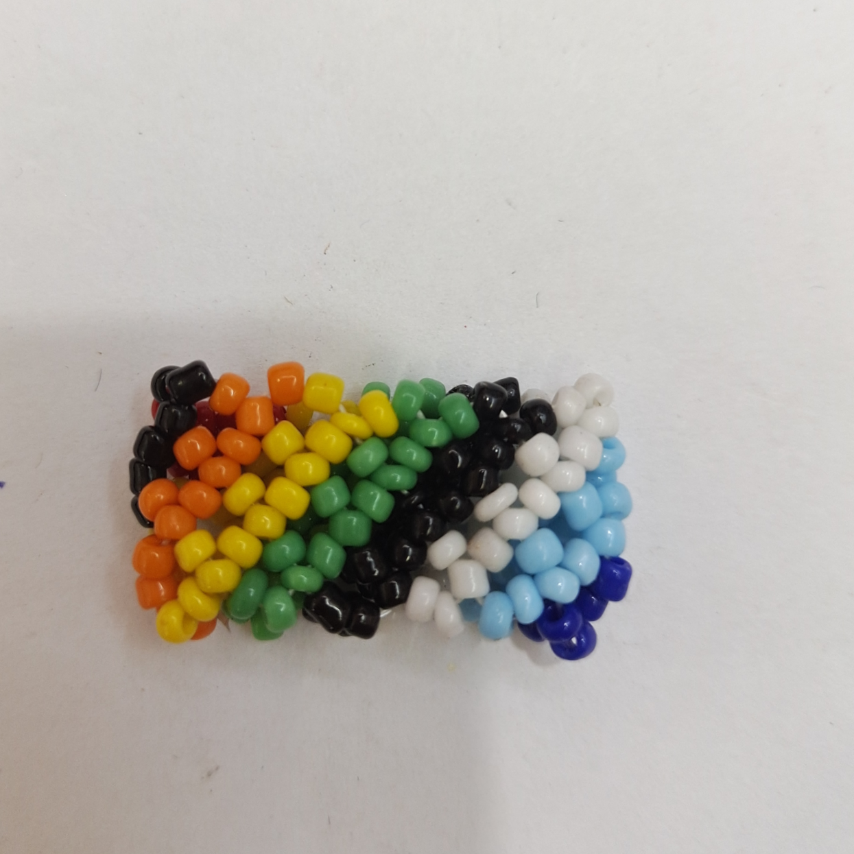 Indian Pop Pop Bohemian Ethnic style Handmade 6/0 m bead elastic ring 64