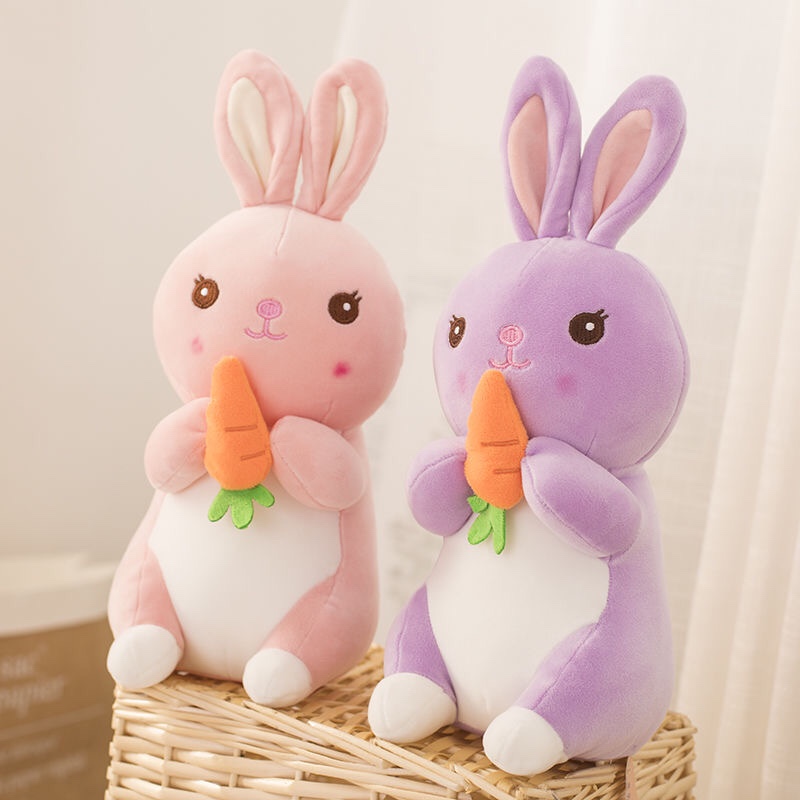 Rabbit doll soft soft plush toy carrot rabbit throw pillow doll baby sleeping doll gift