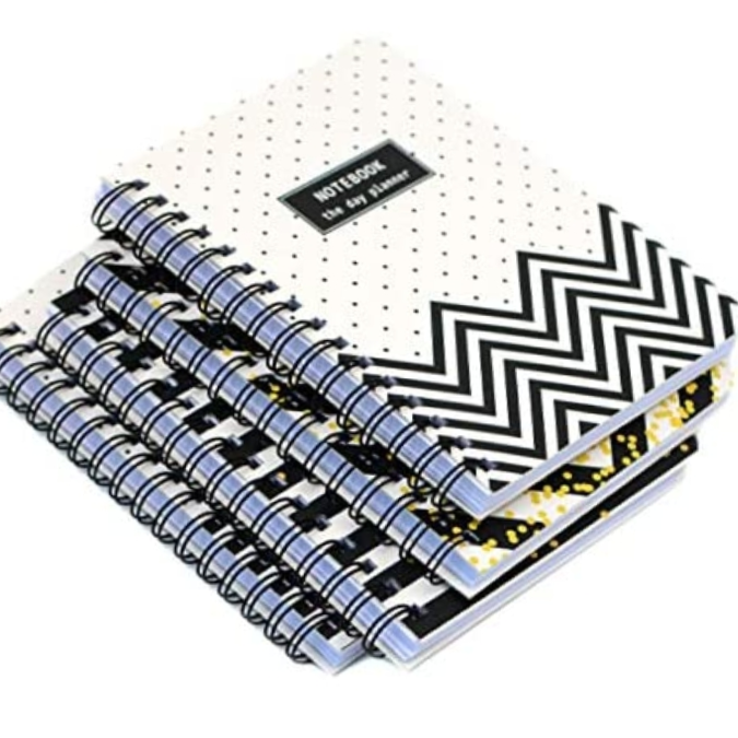 Donghu Paper Products Unicorn Korean cartoon in's mini portable coil notebook, black and white striped coil notebook, is selling well