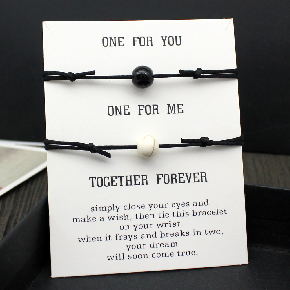 FLY250 One for you me Card Bracelet Simple figure 8 woven adjustable couple bracelet accessories