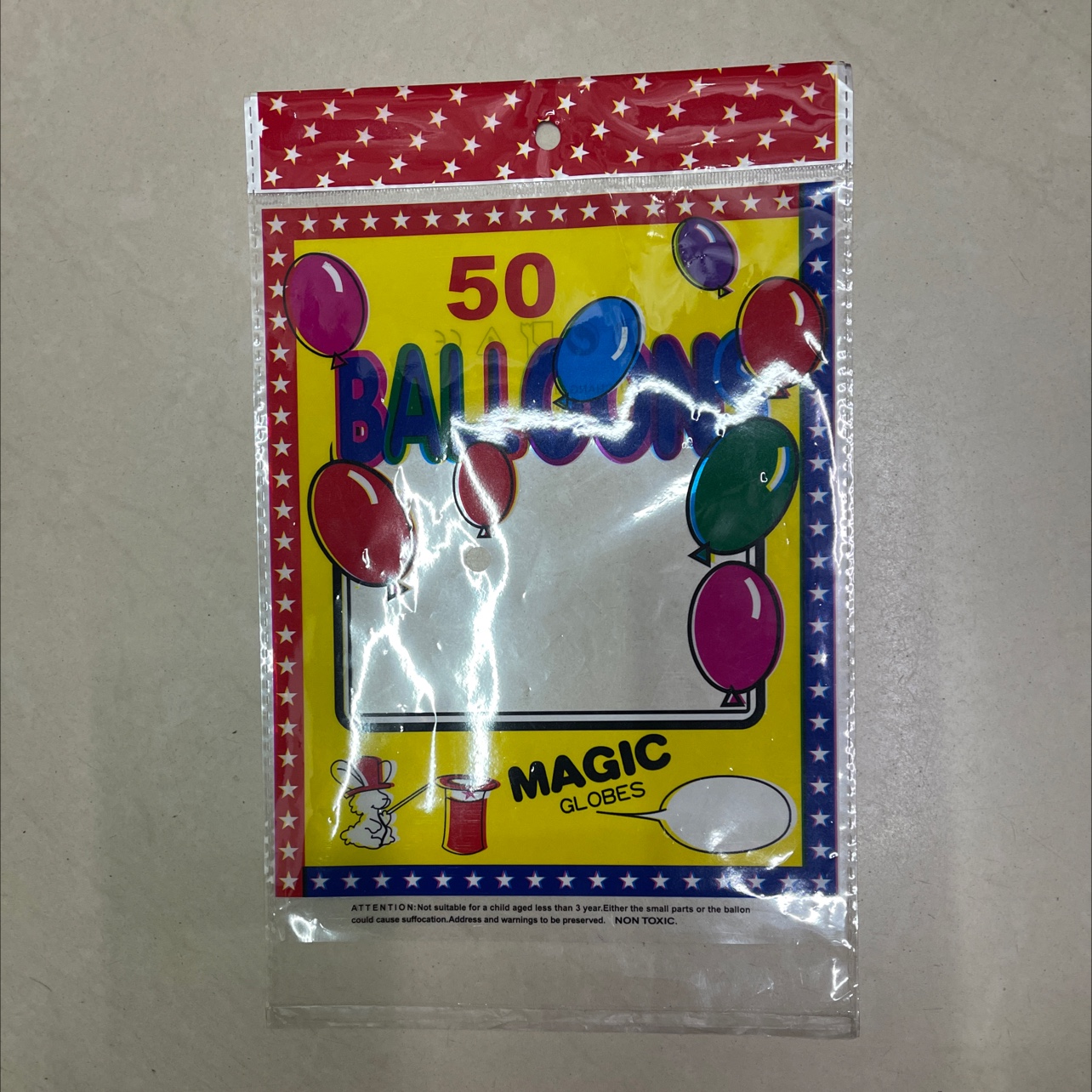 The common thickness of the balloon bag packaging is 19×30/100 pieces