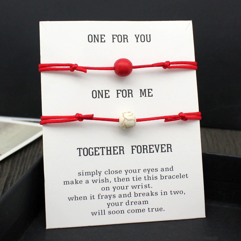 FLY249 One for you me Card Bracelet Simple figure 8 woven adjustable couple bracelet accessories