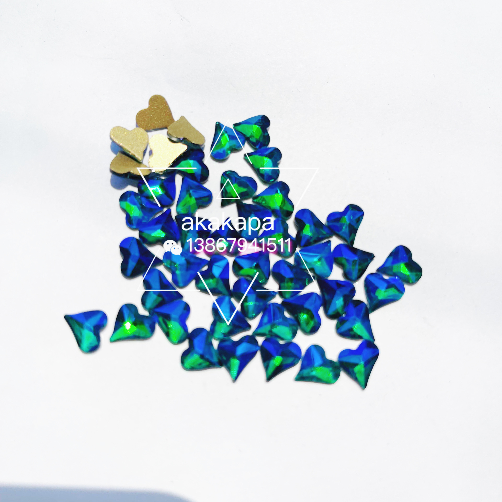 Shaped Drill Flat Bottom Drill Wedding Dress Drill Xiu Wo Clothes Sticky Hot Drill Hole Green Ab Application Scenario