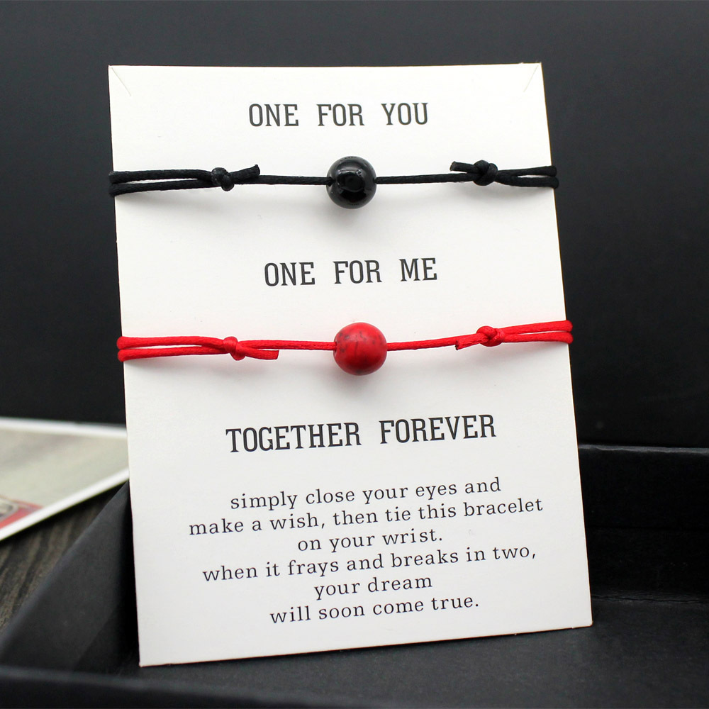 FLY251 One for you me Card Bracelet Simple 8-figure woven adjustable couple bracelet accessories