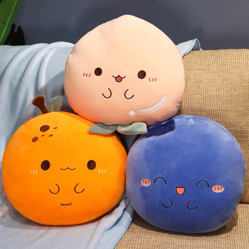 Orange pillow quilt dual use four seasons general peach doll plush toy Muppets fruit doll female cute