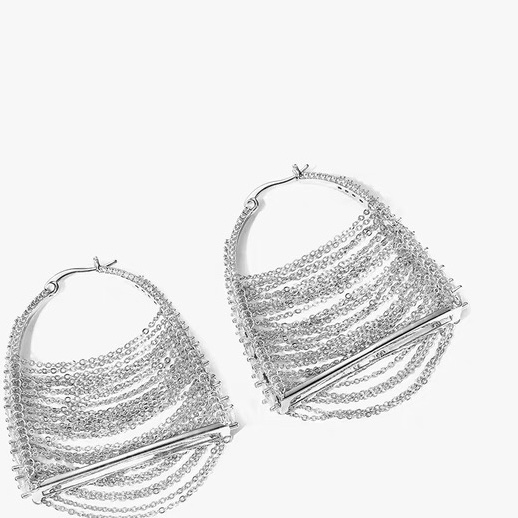 Earhook blue earrings