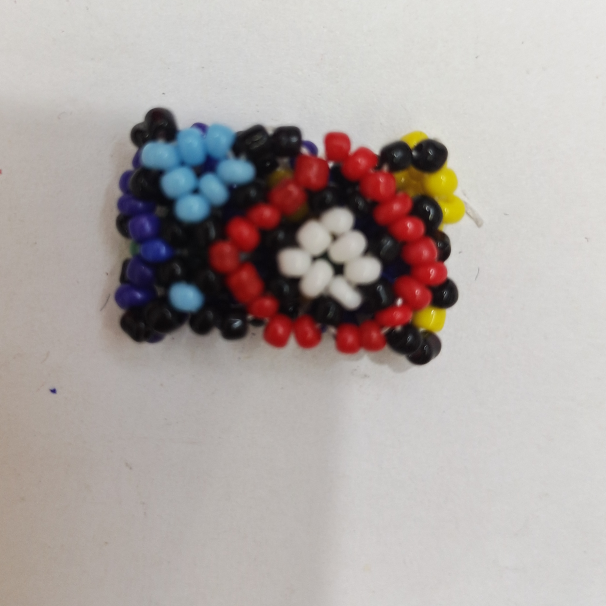 Indian Pop Pop Bohemian Ethnic style Handmade 6/0 m bead elastic ring 63