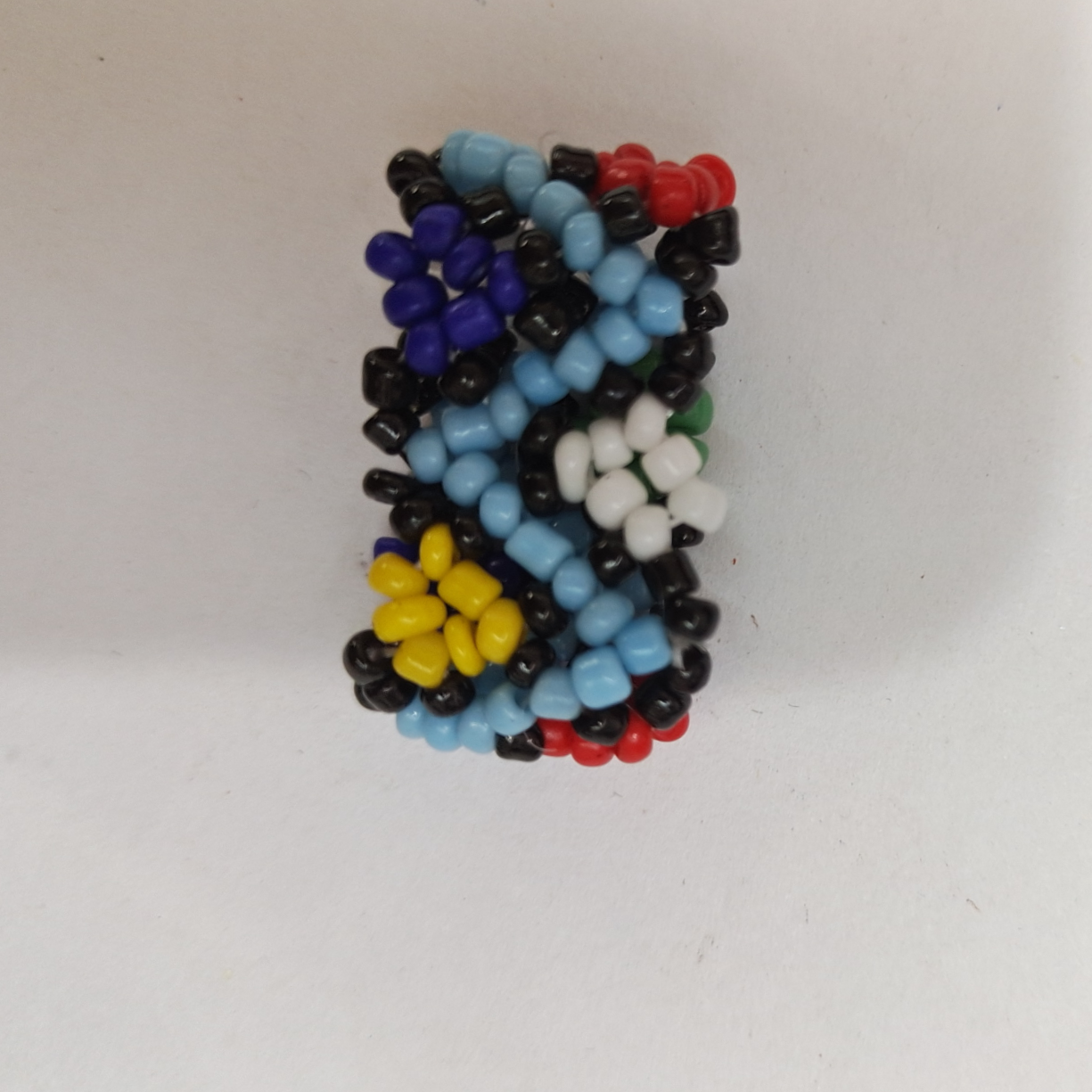 Indian Pop Pop Bohemian Ethnic style Handmade 6/0 m bead elastic ring 78