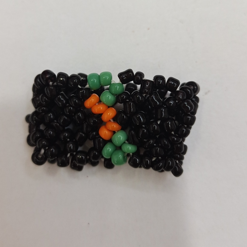 Indian Pop Pop Bohemian Ethnic style Handmade 6/0 m bead elastic ring 74